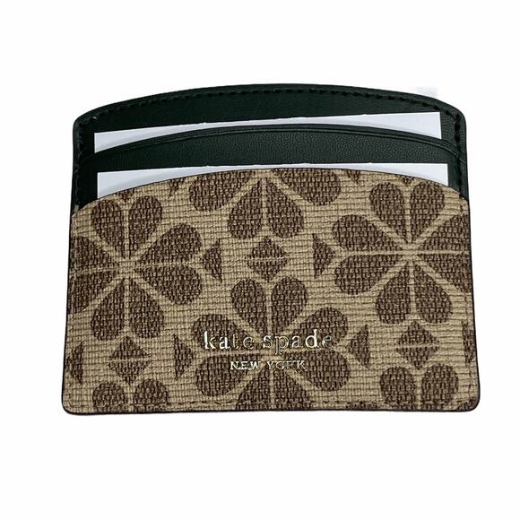 Kate Spade Spade Flower Coated Canvas Card Holder - Picture 1 of 4